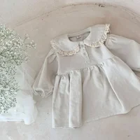 Mädchen Cord Kleid mit Weißem Kragen – Bild 5