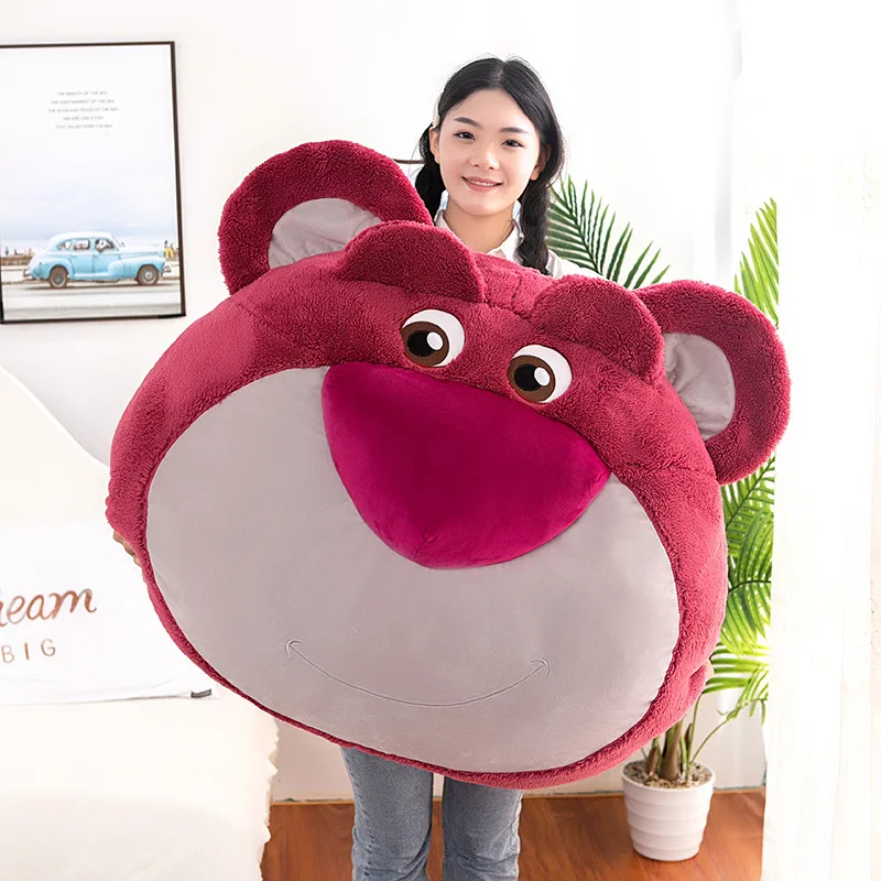 Disney Anime Toy Story 4 Strawberry Bear Pillow Bear Backrest Plush Toy Doll Pillow Doll Cushion With Strawberry Flavor Kawaii 3