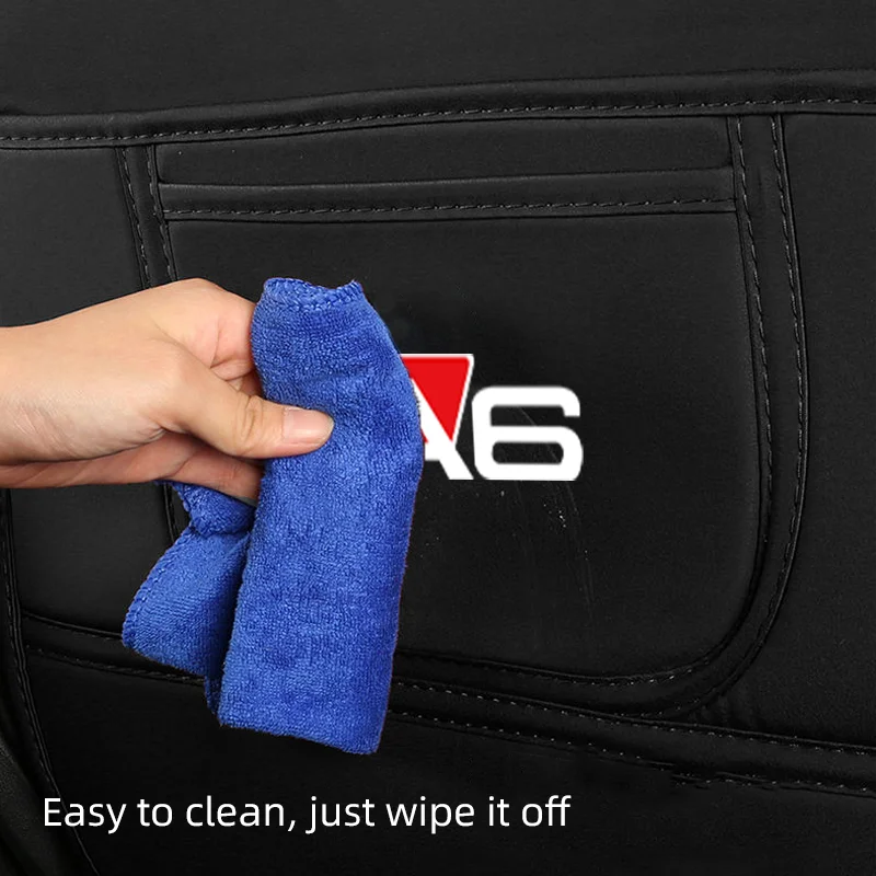 Car Anti-Kick Mats For AUDI A1 A3 A4 A5 A6 A7 A8 Q3 Q7 Q8 TT Seat Back Protector Cover For Children Kids Back Row Anti-Dirty Pad