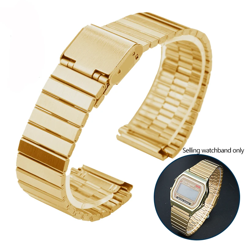 Sleek 18mm Fine Steel Watch Band - Premium Metal Bracelet Strap