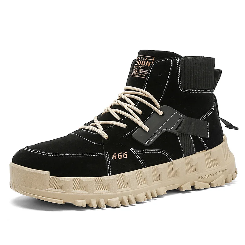 

AB Classic Winter Boots Fashion Men's Outdoor Shoes for Mountain Trekking Warm Leather Retro Boot Leisure Men Desert Army Boots