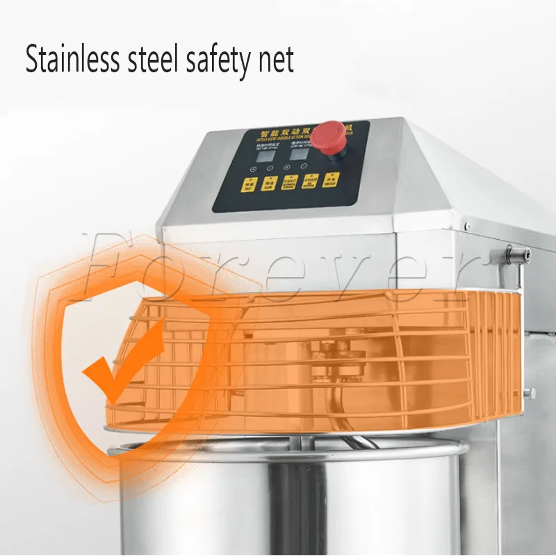 Dough Mixer Commercial Electric Dual Power Stainless Steel Multifunctional 110V/220V Bakery Restaurant Kitchen Equipment