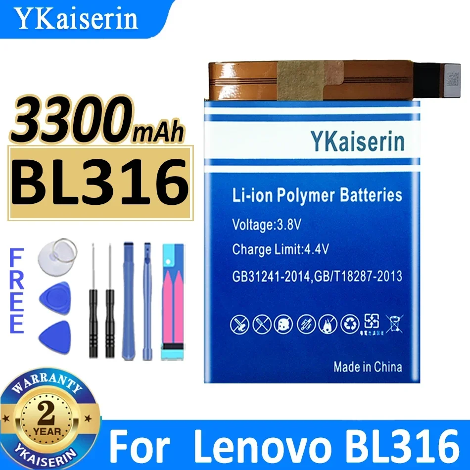 

Аккумулятор ykaisin для Lenovo Saver 2PRO 2 PRO L70081, аккумулятор BL 316 BL 318