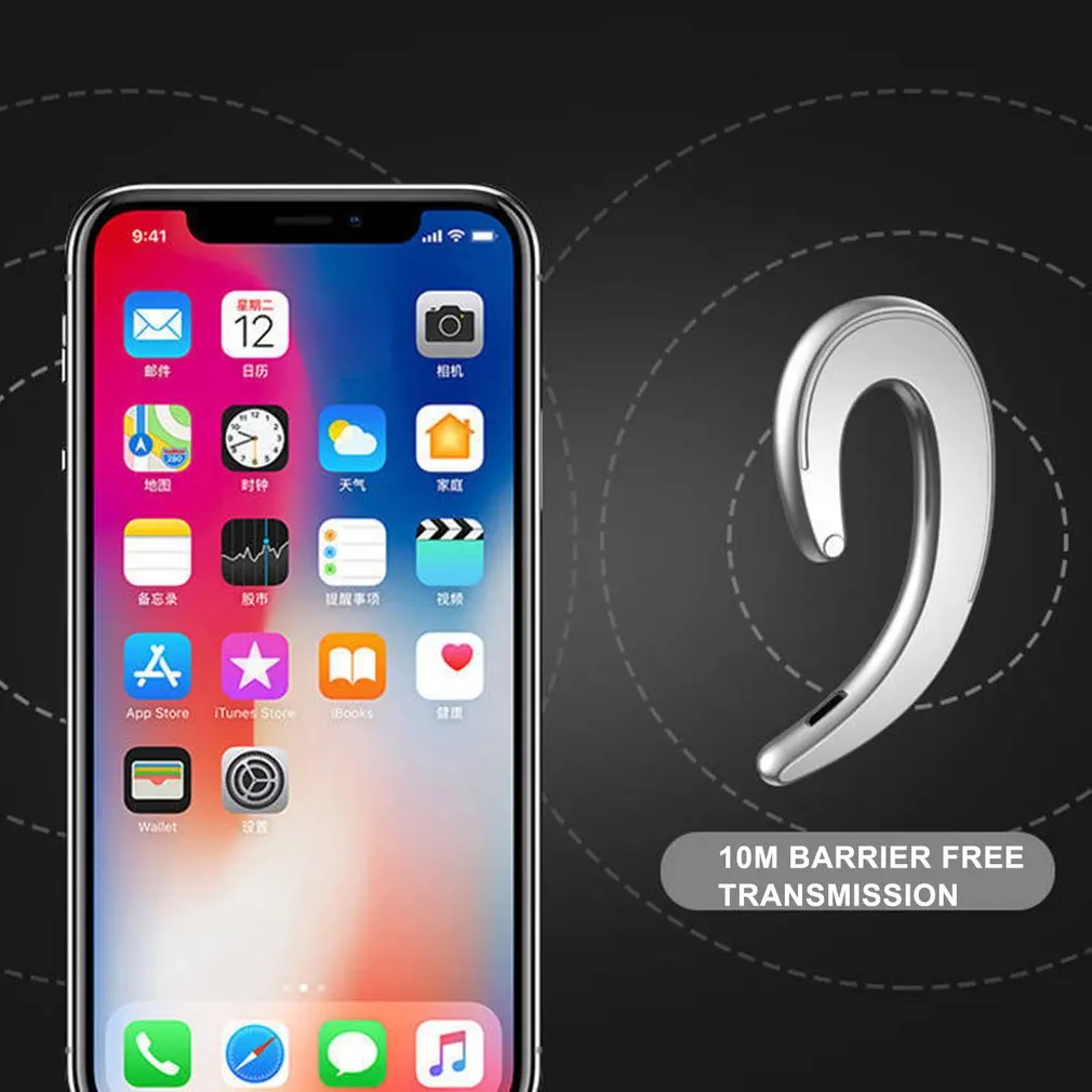 

Ультратонкие Беспроводные Наушники V4.1 с ушным крючком, спортивные наушники для бега, беспроводные наушники с костной проводимостью