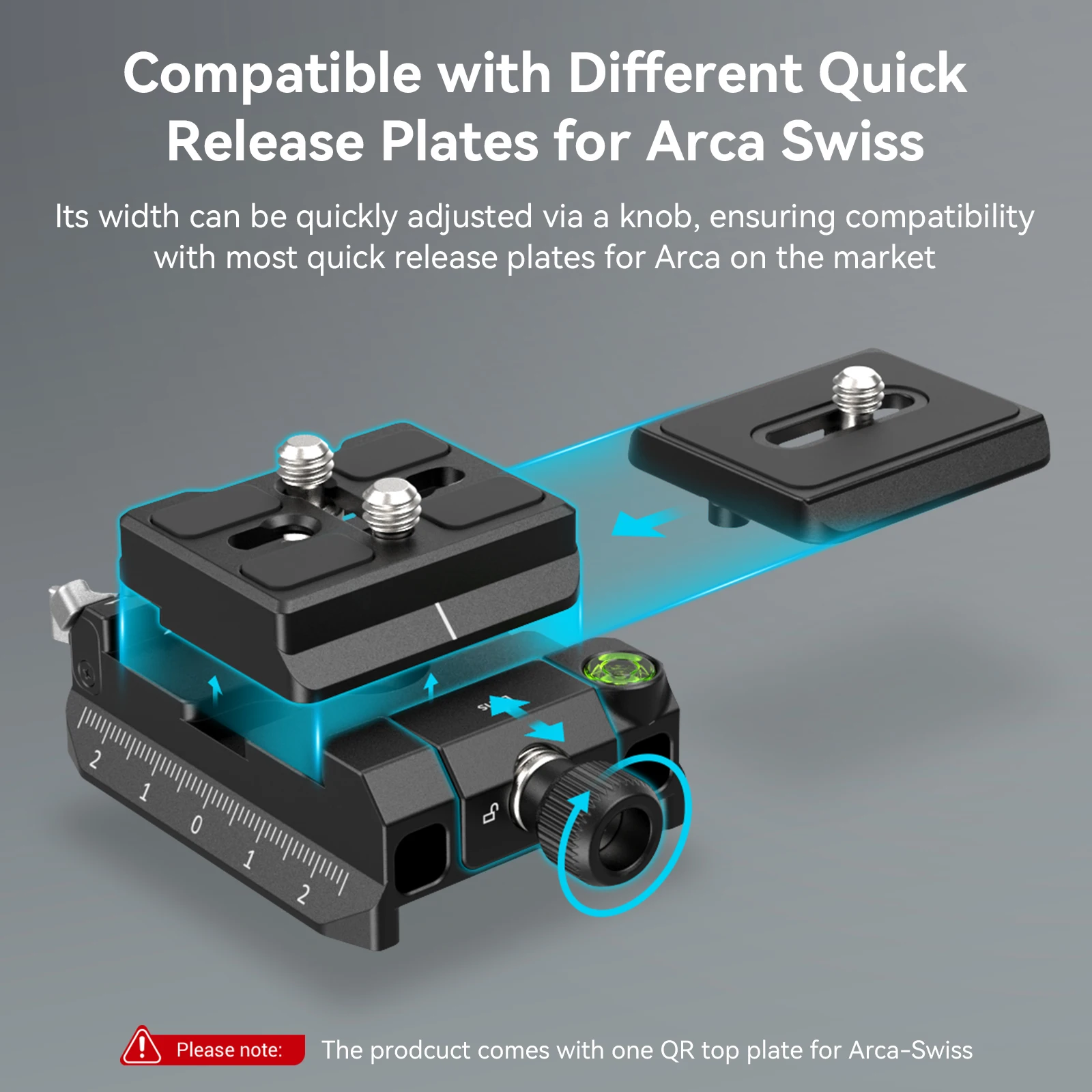 핸드헬드, 스태빌라이저 및 삼각대용 SmallRig Arca-Swiss / Manfrotto 호환 마운트 플레이트 키트 스트림라인 장면 전환 4234