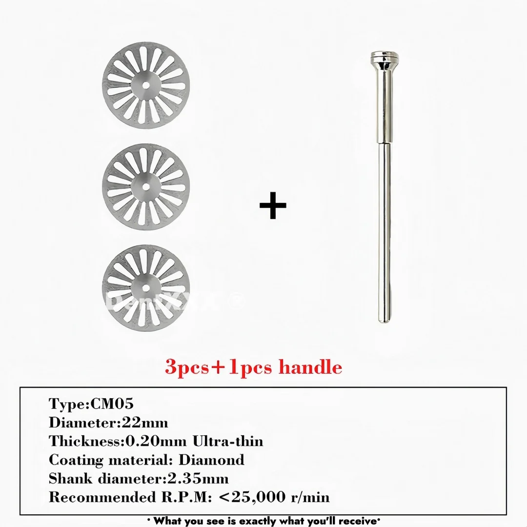 Ultra-Thin Double-Sided Diamond Grinding Discs – 0.20mm Cutting & Polishing Blades with 2.35mm Shank
