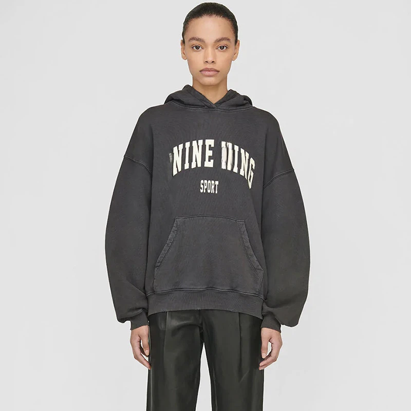 

Printed Sweatshirt Women's Loose Hip Hop Style Hoodie High Quality Spring And Fall Casual Hooded Jumper Tops