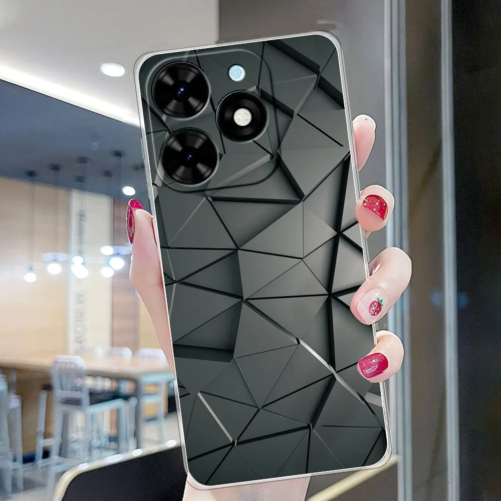 Cover LIUZIHAN Per Tecno Spark 20 E Spark 20C – Custodia In Silicone Morbido TPU, Sottile E Antiurto, Colore Bianco