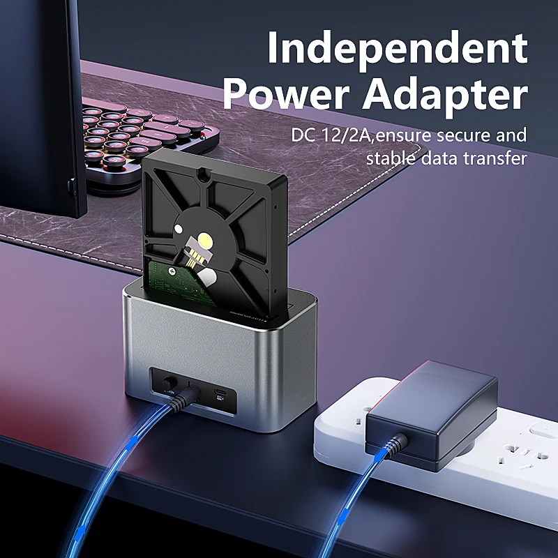 블루엔들리스 SSD HDD 도킹 스테이션 (멀티 M.2 PCIE NVME & m2 SATA & 2.5/3.5 SATA SSD/HDD 지원, USB3.2 허브 포함 HDD/SSD 인클로저)