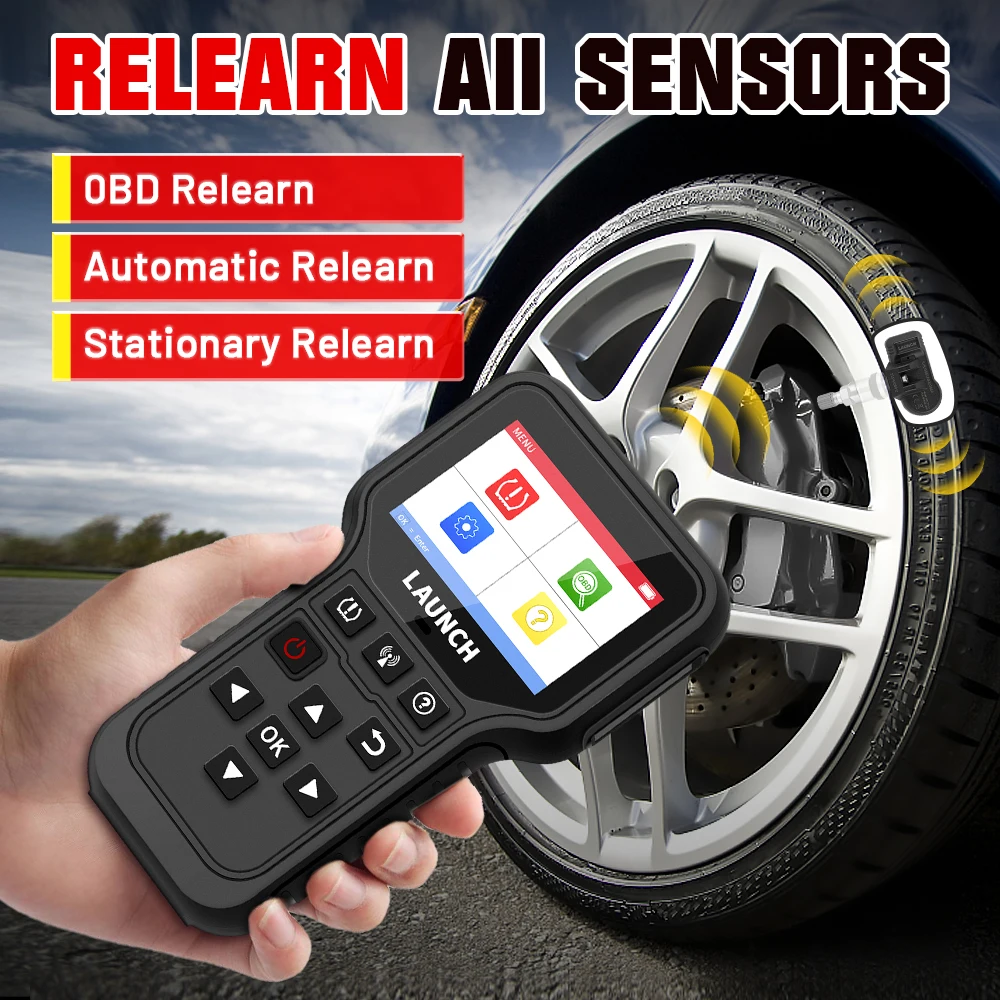 LAUNCH X431 CRT5011E TPMS 진단 도구, 타이어 압력 315MHz 433MHz 활성화 센서, OBD 자동 고정 재학습 프로그램