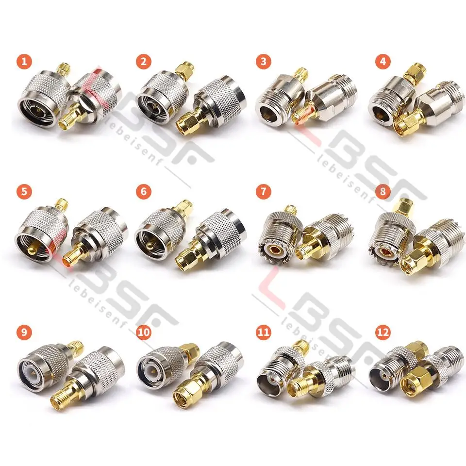 adaptateur rf coaxial serie sma vers connecteur de tete tout en boite pieces 02