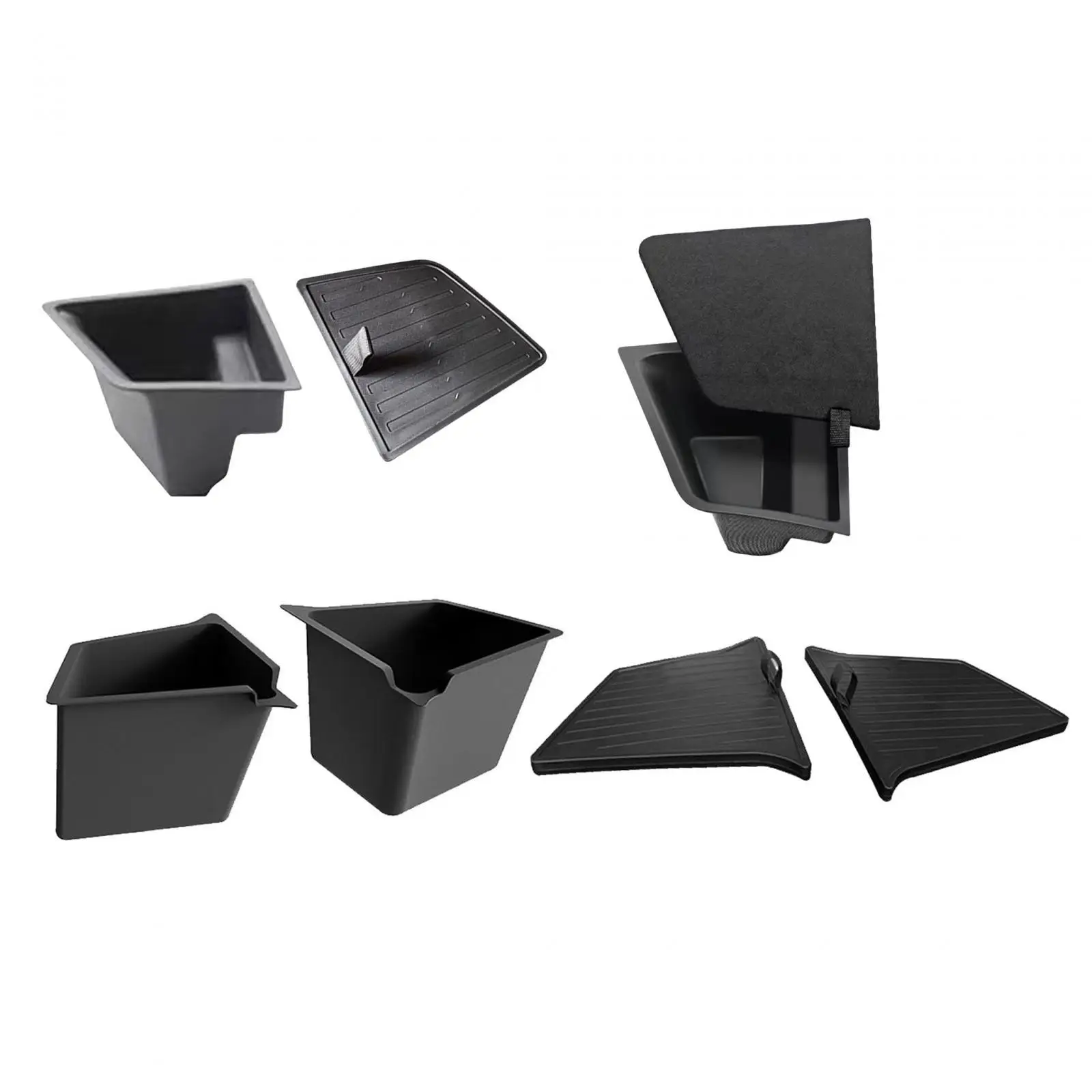 

Rear Trunk Organizer Storage Box with Lid, Side Storage Container, Easy