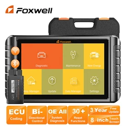 2024 FOXWELL NT909 OBD2 Bidirectional Scan Tool ECU Coding All System Car Diagnostic Tools CANFD AutoAuth Automotive Scanner