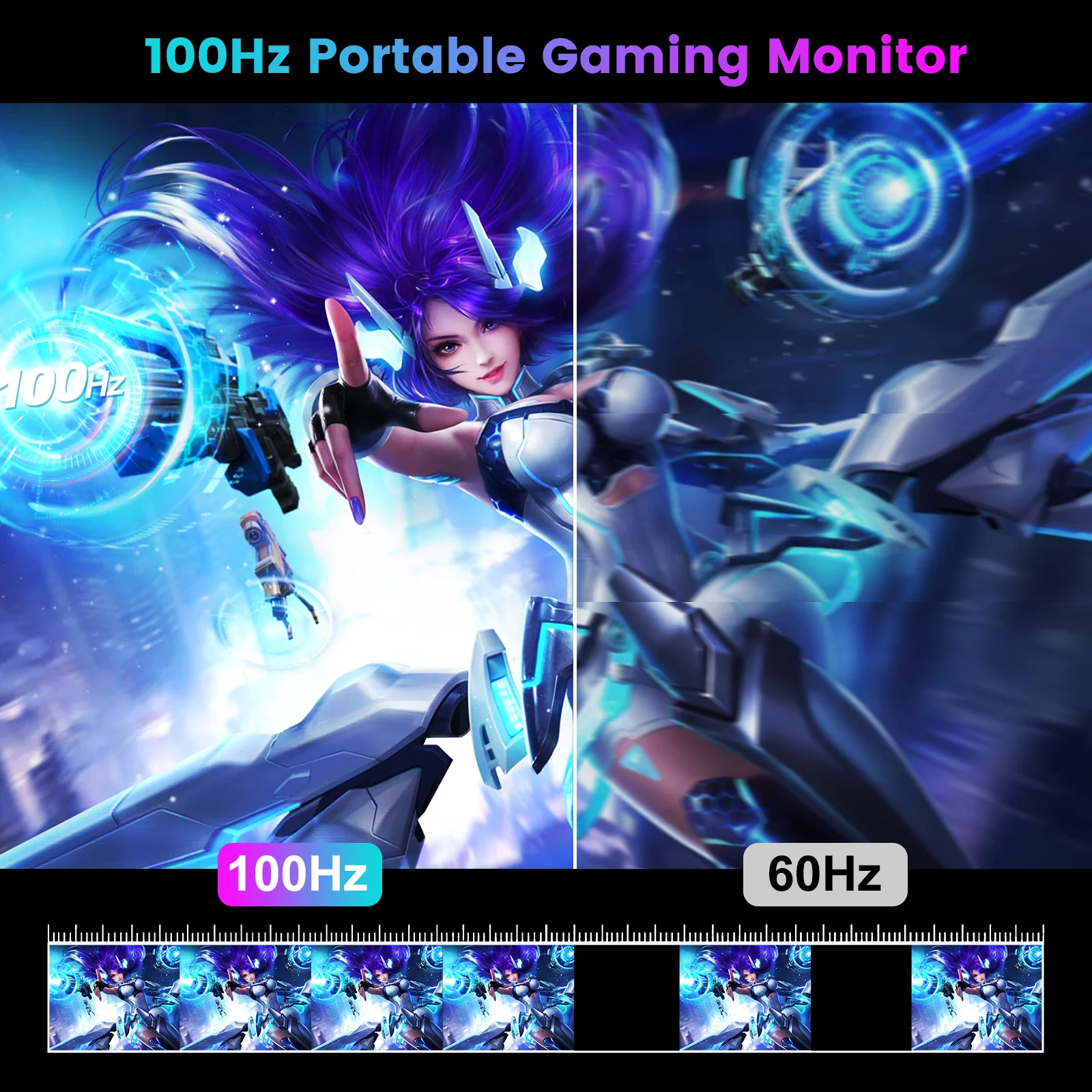 4K 144Hz 19인치 휴대용 모니터 화면 2160P HDR 16:10 디스플레이 (VESA 홀, HDMI, USB Type-C 지원) 외부 보조 모니터 게이밍
