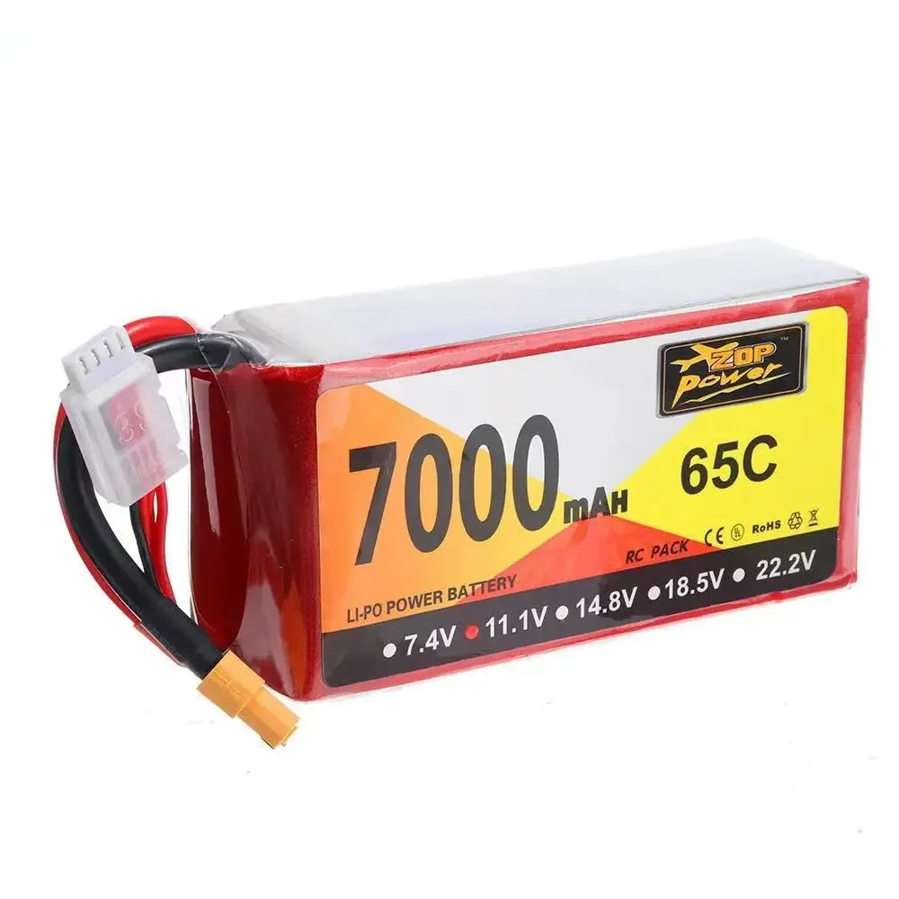 

2023upgrade 7000mAh 11.1V 65C super large capacity super power Battery for RC aircraft RC yacht UAV RC car Rechargeable battery