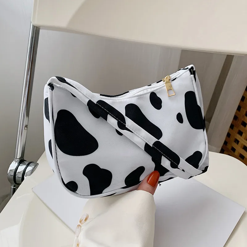 Borsa a spalla donna stampa animale piccola borsa nylon a mano_voghion.com
