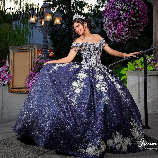 Princess Quinceanera Dresses 2024 Ball Gown Lace Applique V Neck Corset  Back Party Dress with Bow Pageant Sweet 16 15 Years - AliExpress