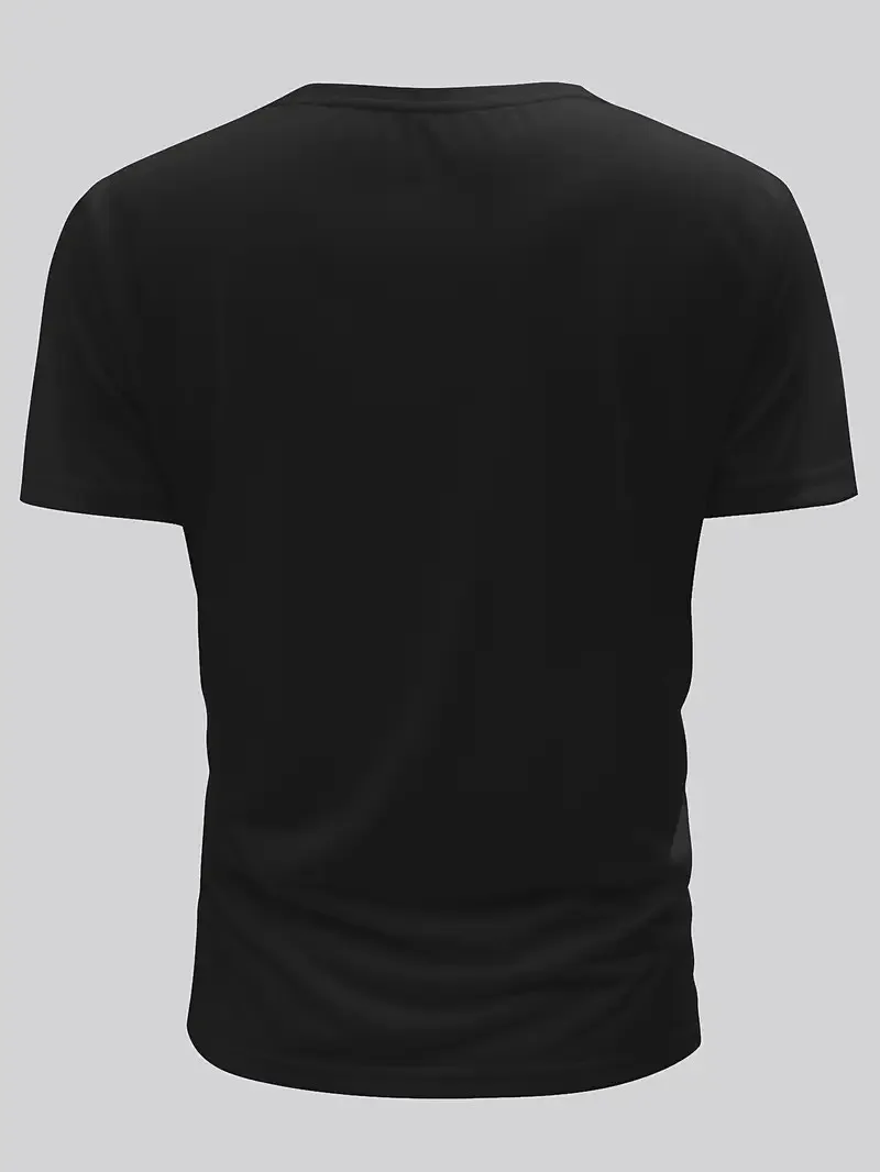 Mens Casual Black Short Sleeve T Shirt