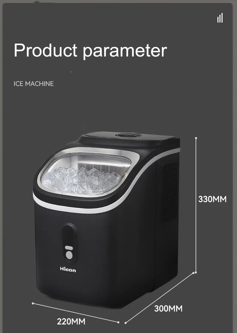 220V 20KG Ice maker Electric bullet cylindrical Ice Cube Maker via Automatic ice making Machine for Bar Home Kitchen Office