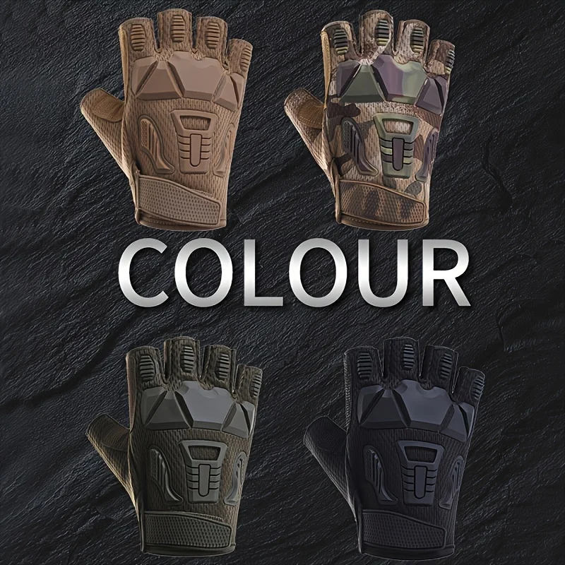 Hunting Tactical Gloves finger gloves sports gloves tactical gloves Half Finger Gloves Breathable non-slip Sports Cycling Hiking fishing Outdoor Equipment Men
