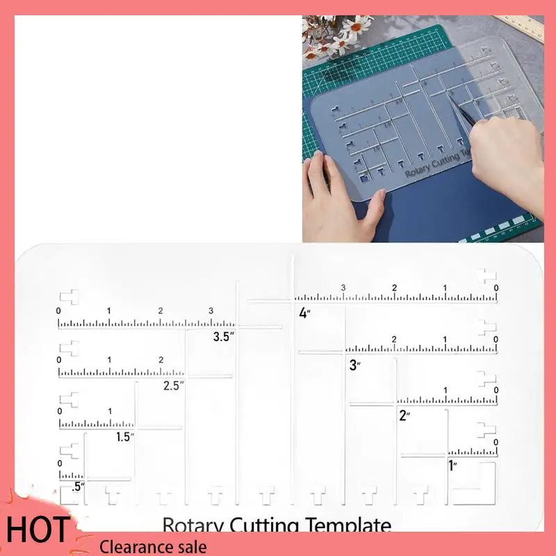 A88Z Boxy Bag Making Templates Acrylic Cutting Templates With Scale Bag Maker Boxed Bottom Cutting Template