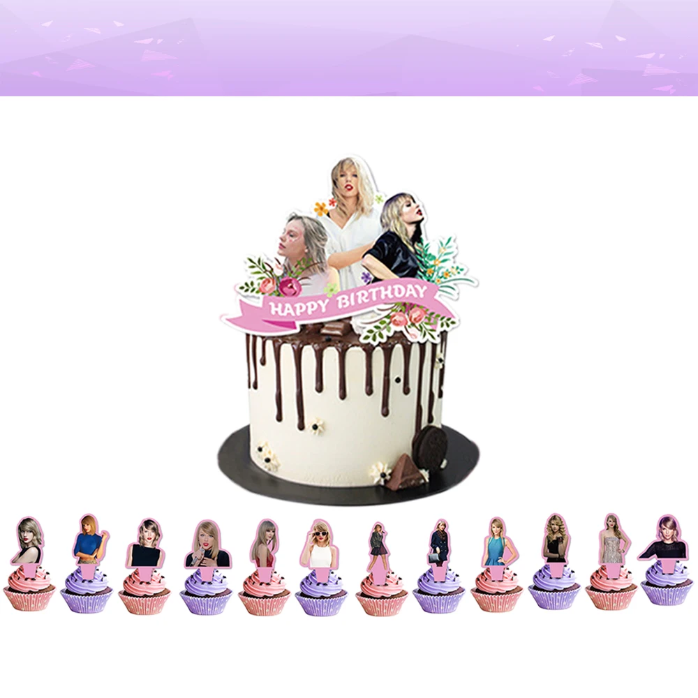 Birthday Party Decorations Taylor Birthday Party Decorations Merch Include Birthday Kids' Party Balloons Kids' Banner Cake Topper