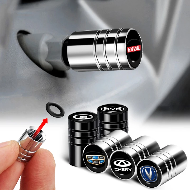 Affordable goods Great selection at great prices Black 1 PATWAY 4 Pcs Metal Car Wheel Tire Valve