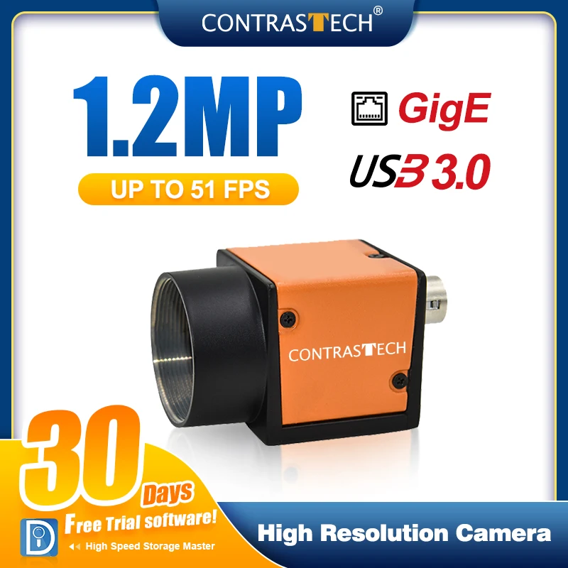 

1.2MP CMOS RJ33 3.75μm 1/3” GigE USB3.0 Global Shutter Area Scan Camera for Machine Vision