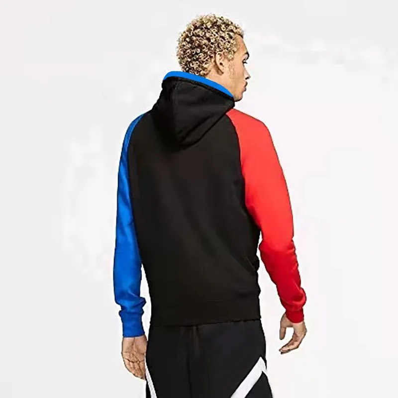 Hooded Color Matching Set Sportswear Patchwork Fashion Jacket Jacket Long Sleeved Set Sportswear 2023 Set  Autumn and Winter Set