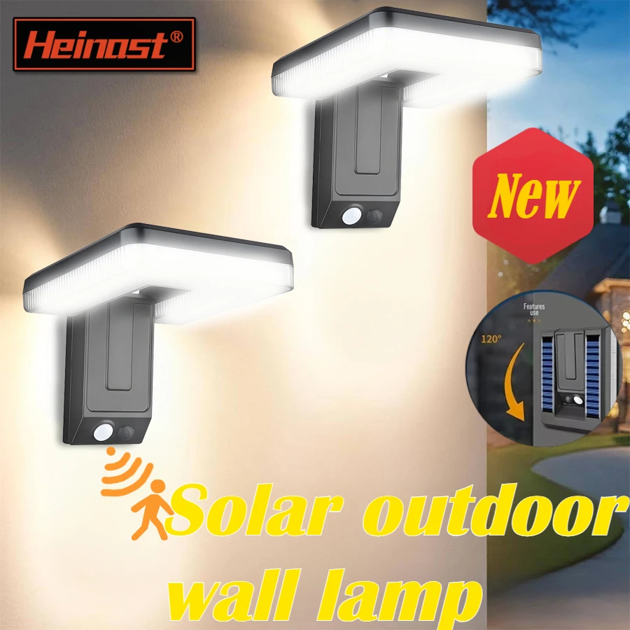 Outdoor Wall Light Intelligent Human Body Sensing Solar Lamp Courtyard Decoration Lighting Outdoor Waterproof Garden Lamp