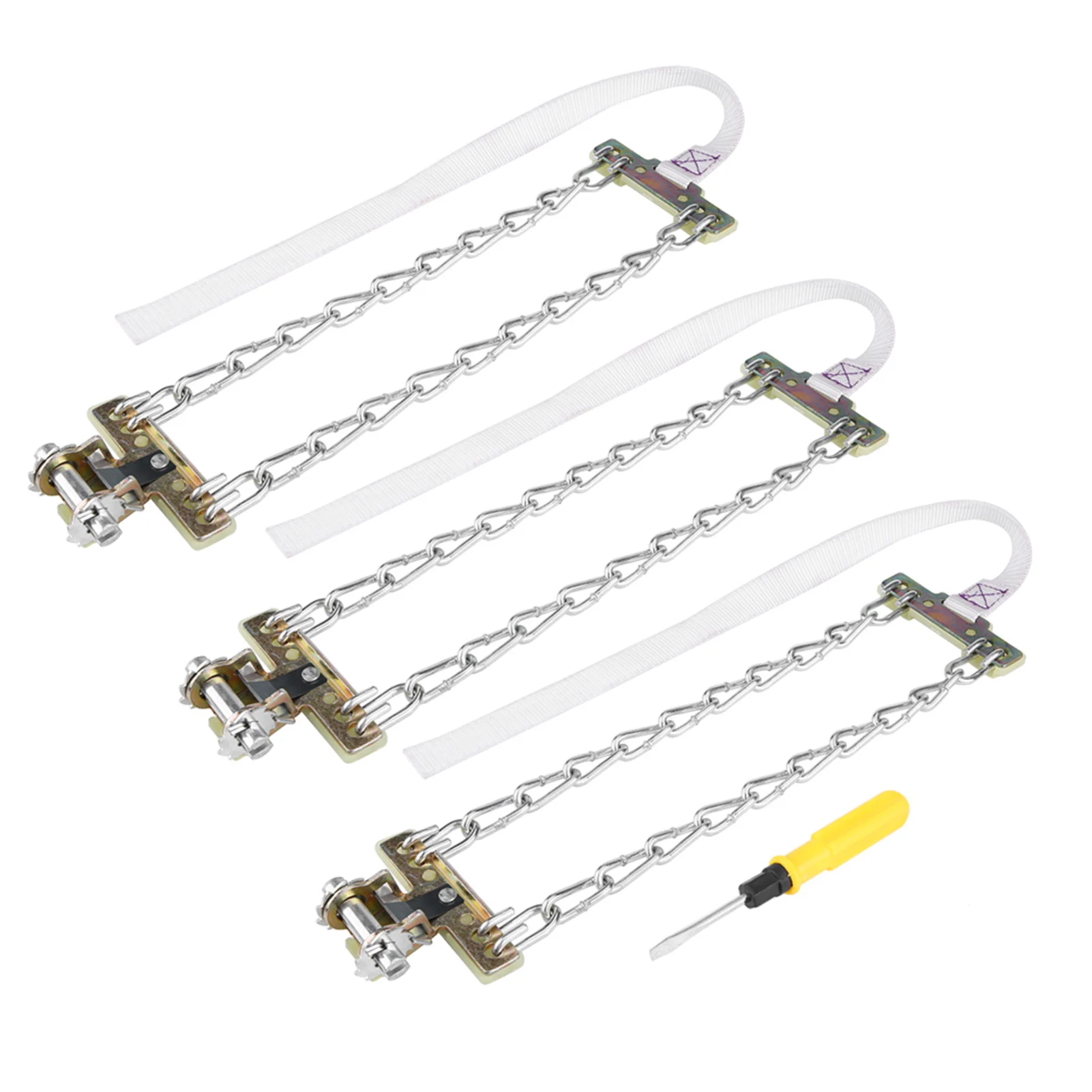 3pcs 205-225mm Anti Skid Mud Ice Snow Tire Chain Winter Security Tyre Belt For Car Truck SUV