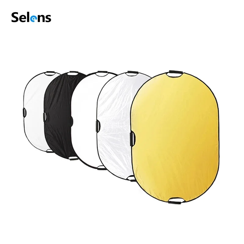 Selens 5 in 1 Reflector Multifun Photography Photo Studio Kits Oval Collapsible Reflector handhold portable Photography Props