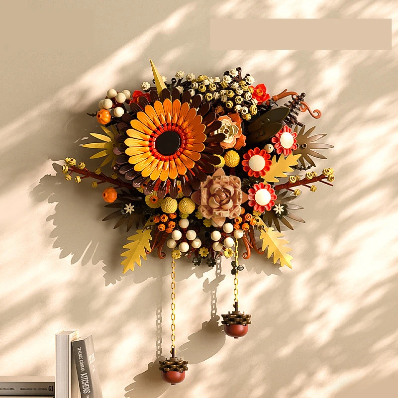 

Dried Flower Centerpiece Construction Compatible 10314 Artificial Flowers Brick Table or Wall Decoration Botanical Block Gifts