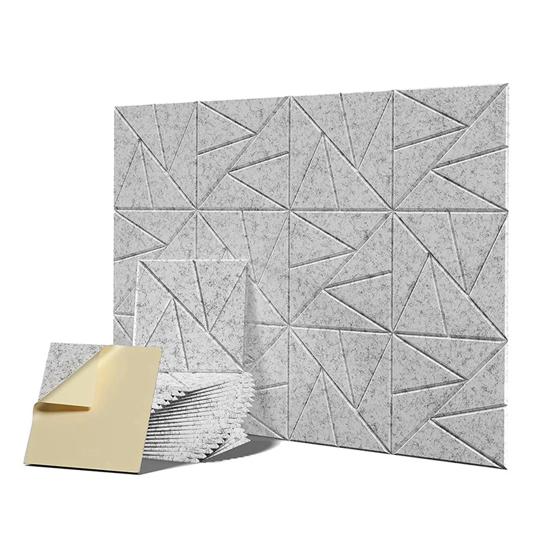 12Pack Acoustic Foam Panels Sound Proof Self-Adhesive 12X12X0.4Inch