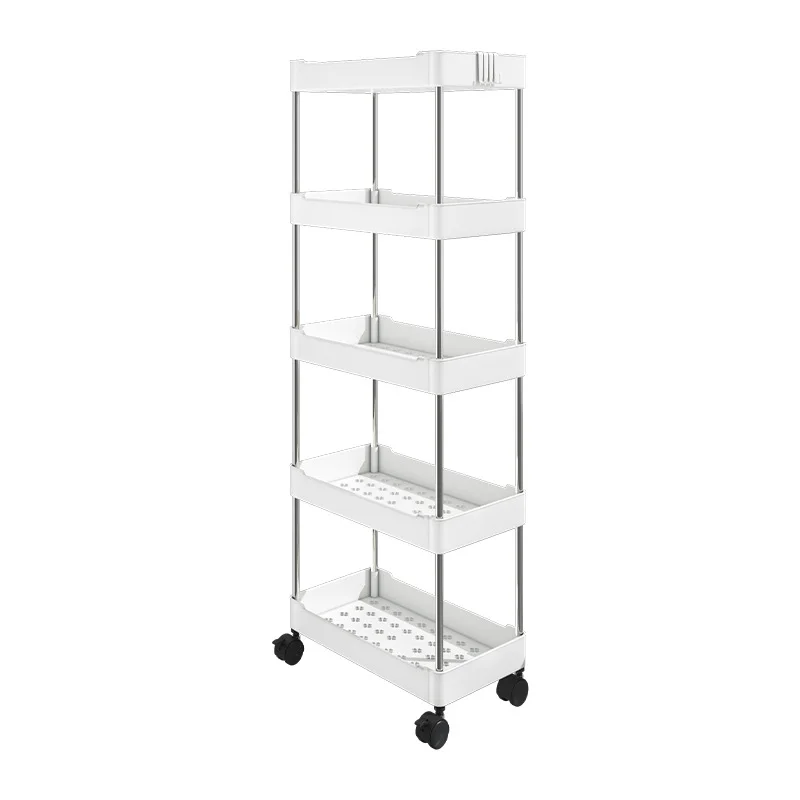 Utility Cart Storage Shelf 1pcs Rolling Movable Gap Storage Rack Kitchen Bathroom Slim Slide Organizer Shelf Livingroom