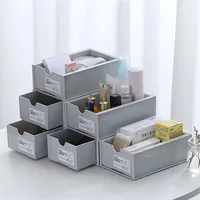 Stackable Desktop Storage Boxes Office Stationery & Cosmetic Organizer Cabinet Combined Drawer Storage for Home & Office 3
