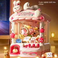 Big Cartoon Rabbit Automatic Doll Machine Toy for Kids Coin Operated Play Game Claw Crane Machines with Music Children Toy Gifts 1