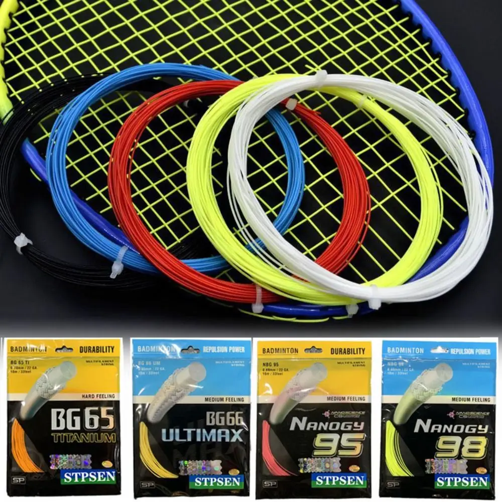 Badminton String Random Color Badminton Racket String Tool Dia.0.7mm Length 10M Racquet Wire BG65 BG65Ti BG66ultmax Racquet Stringing