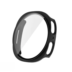 Premium Tempered Glass Screen Protector & Protective Shell Case - Anti - Scratch Bumper for Watch8 Classic 46mm (Black)