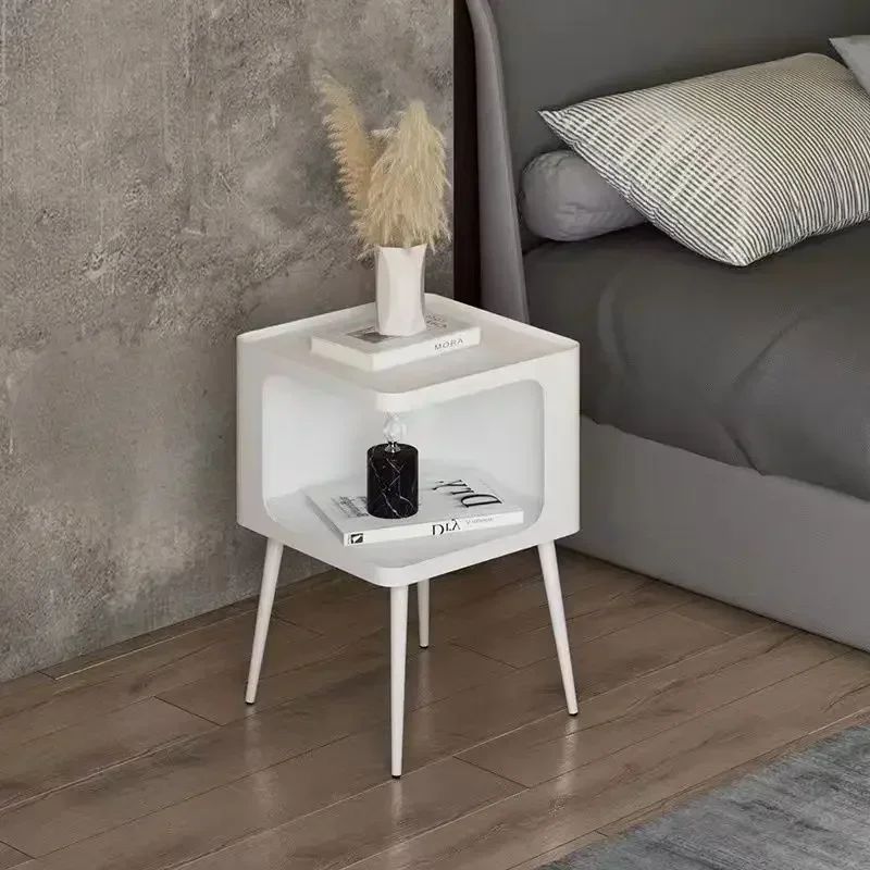 Iron Bedside Table Living Room Sofa Side Table Coffee Tables Bedroom Storage Bedside Retro Iron Indoor Furniture