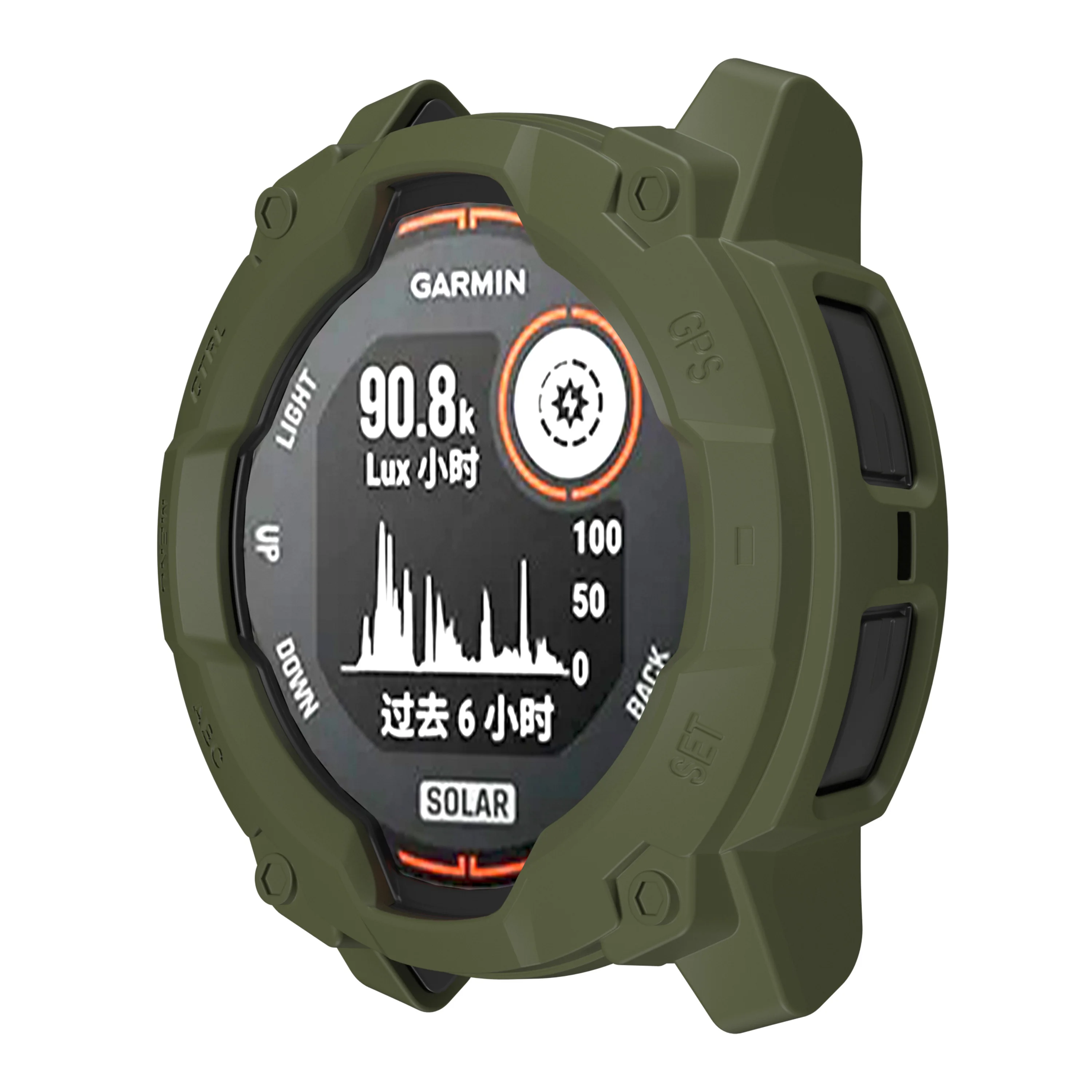 Durable Soft Silicone TPU Protective Cover for Garmin Instinct 3 Solar Watch Accessories
