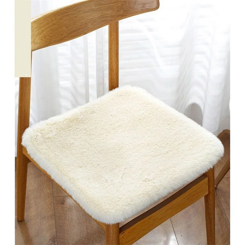 Four Season Universal Breathable Plush Cushion Chair Mats Office Home Cushion Modern Simple Style Comfortable Breathable Pads 4