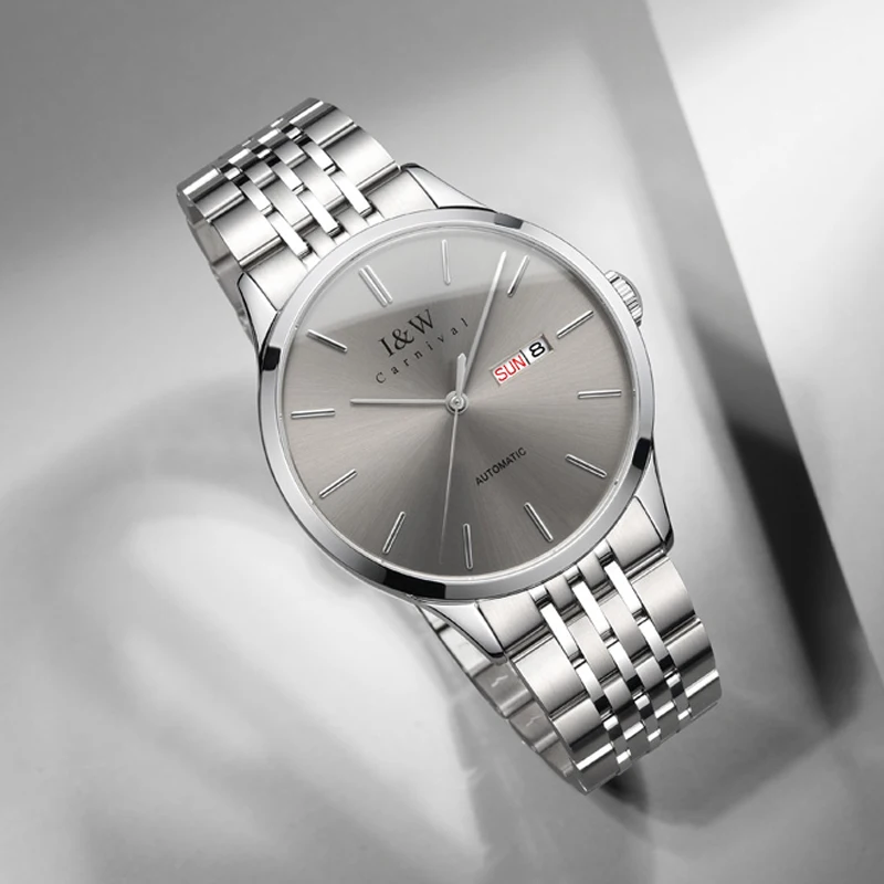 New IW Watch Men MIYOTA Automatic Mechanical Clock Mens Watches Stainless Steel Calendar Wristwatch Male Relogio Masculino