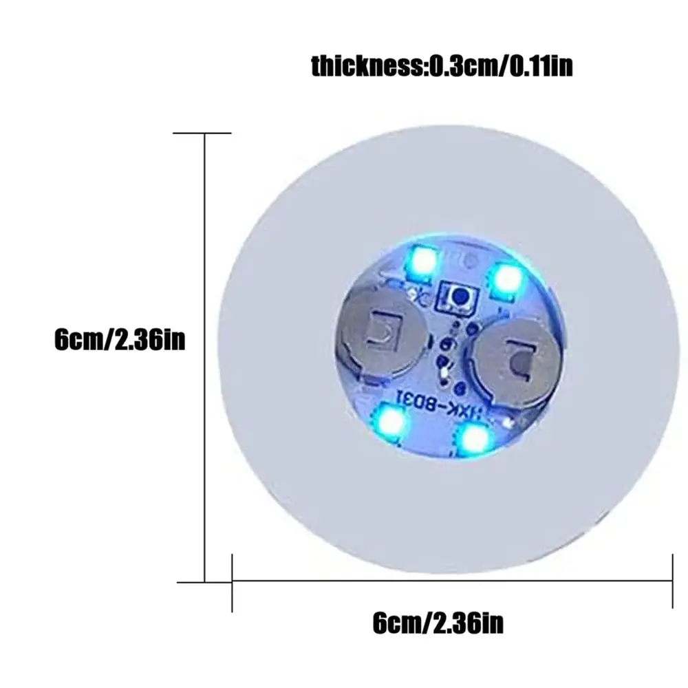 LED Luminous Coaster Set - 5pcs Light-Up Glass Mats for Parties & Celebrations