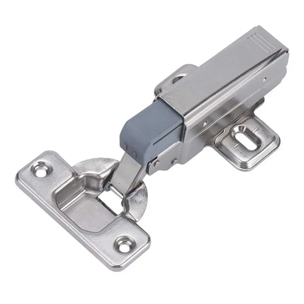 Cabinet Door Hinges Furniture Hinge Cabinet Hinges Stainless Steel Door Hinges Cabinet Door Damper Straight Arm Full Overlay Hinge for Door Wardrobe Automatically Adjust Close Quiet Damper Furniture Hardware