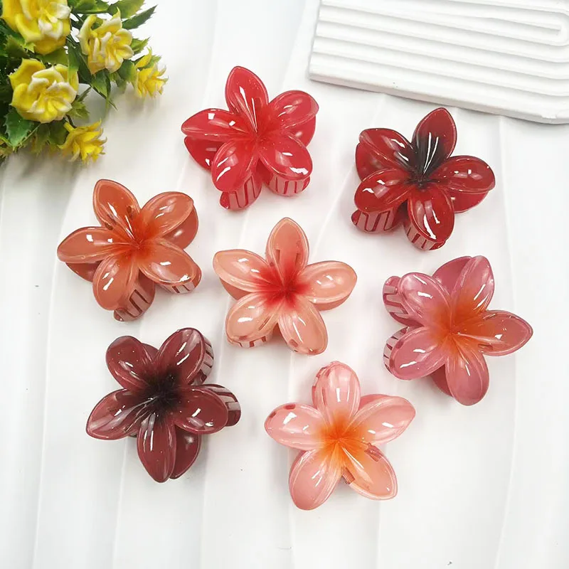 Hair Comb Hair Accessory Hair Clip Hair Headdress Bridal Headwear Pearl Hairpins Hair Band Crown Hair Clip Red Flower Hairpin Handmade Girls Gradient Frangipani Ponytail Holder Barrette Simple Bride Tiaras Headdress