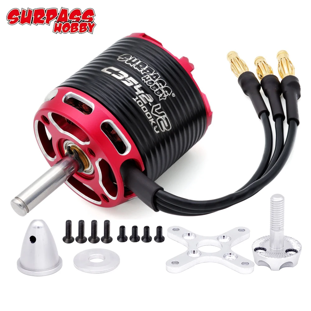 Surpass Hobby C3530 C3536 C3542 C3542 V2 14-pole Hi-Torque Outrunner Brushless Motor For Fixed-wing Aircraft Airplane DIY drive motor