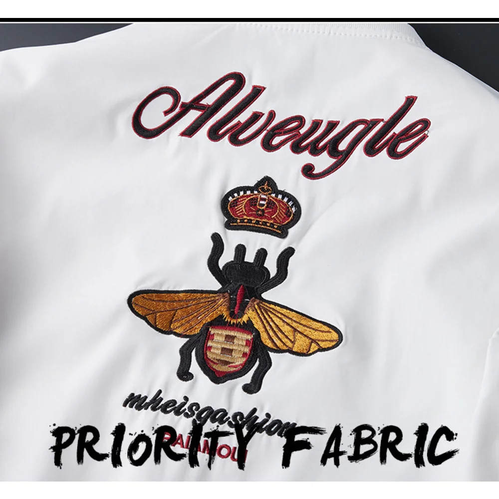 Men's Spring and Autumn New Men's Wear Jacket Casual Embroidery Coat 8875_voghion.com