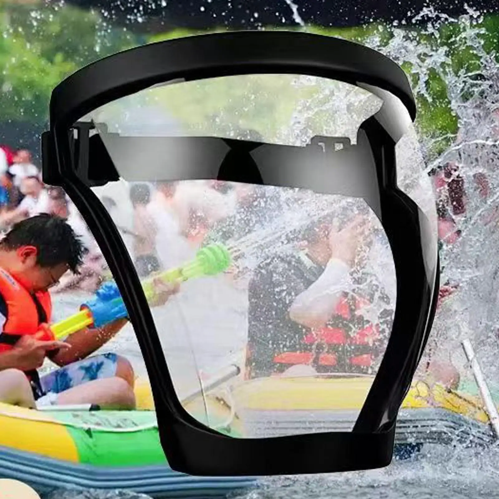 Full Face Shield Mask Transparent Head Eye Safety Protective Cover Glasses Screen Visors Dust Wind-Proof Anti Fog Kitchen Tool