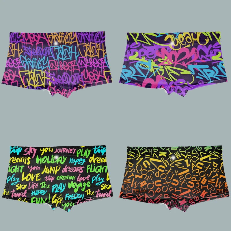 Fashion trend letter design swimming trunks short sexy men's swimming beach shorts summer swimwear swimming trunks